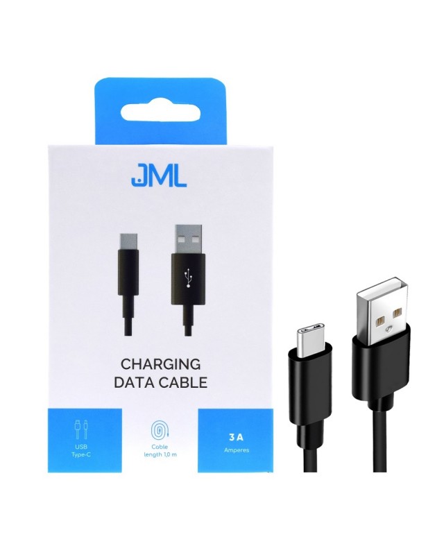 Kabel USB JML CD-114 USB C 3A 1 m czarny