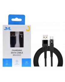 Kabel USB JML CD-107 USB C 2A 0,25 m czarny