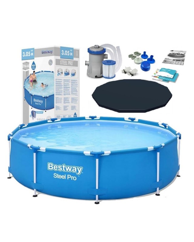 Basen stelażowy Bestway 56679 305x76 Pompa POKRYWA