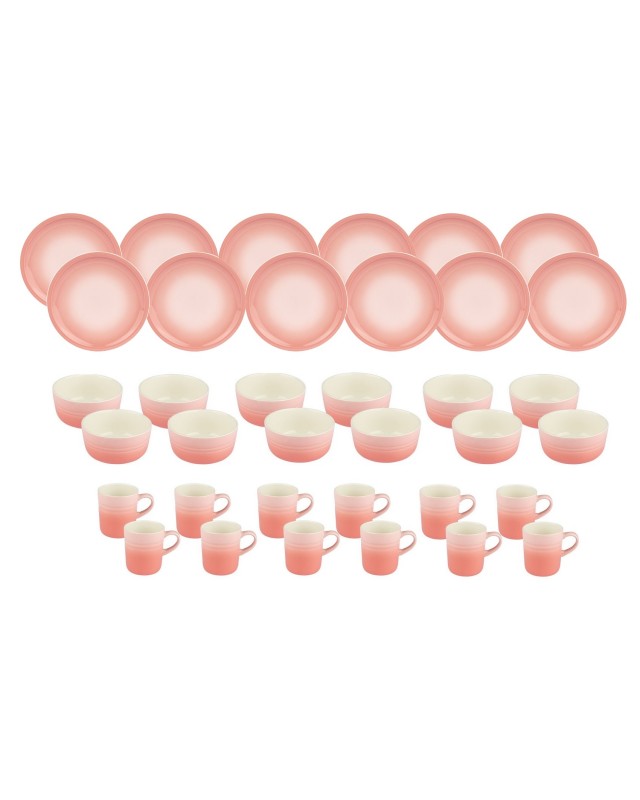 Zestaw naczyń Ernesto 36 elementów różowy